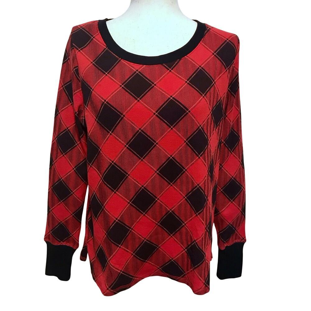 Victoria's Secret NWT Plaid Thermal Sleepwear Top Women S